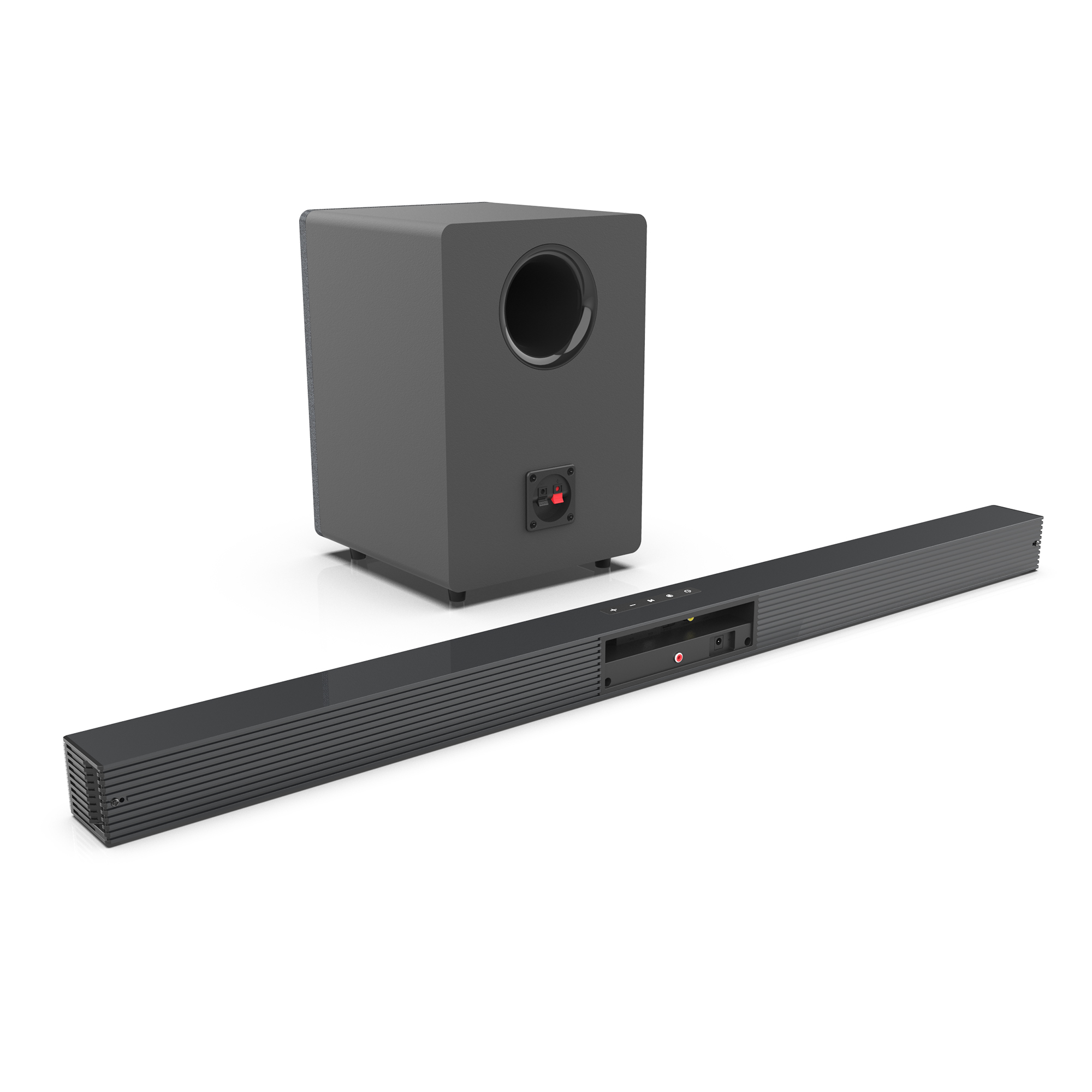 Home Bar And Theater - 84W TV Sound Bar with Subwoofer