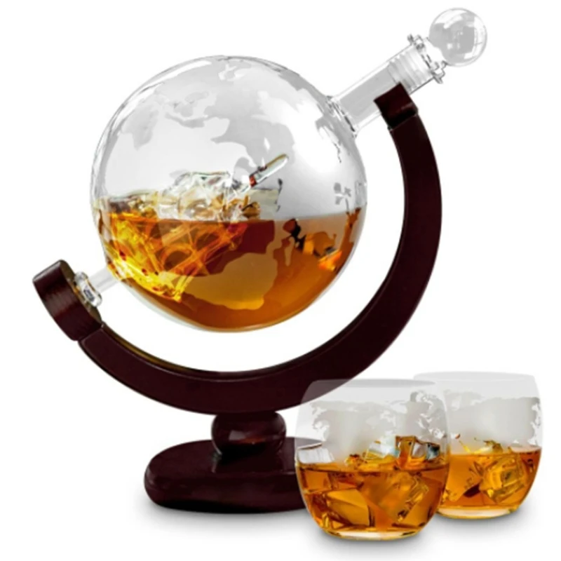 Decanter Globe Set - Customizable Globe Whiskey Decanter