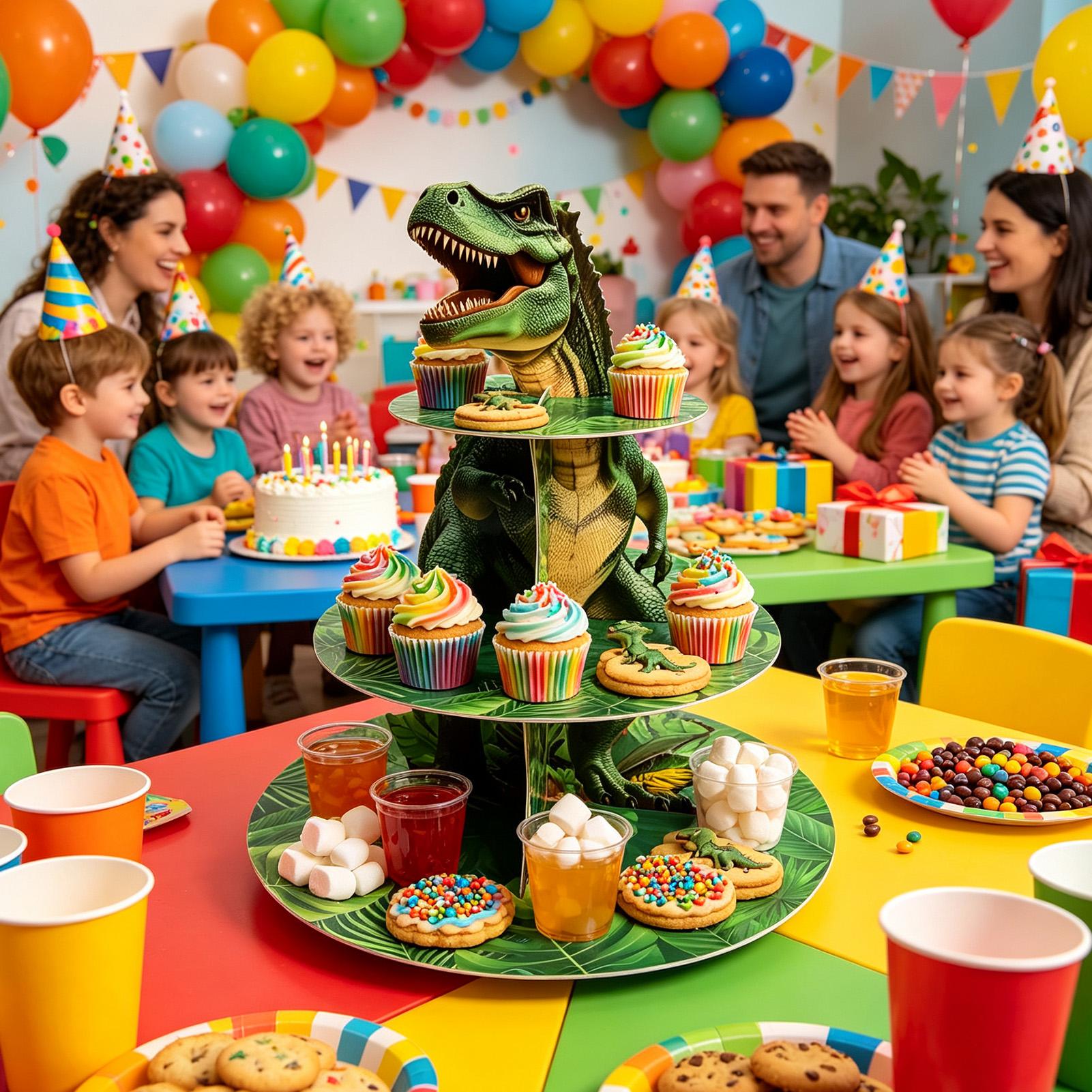 Cupcake Stand 3 Tiers Dinosaur - đánh giá và giá Home Bar Stand