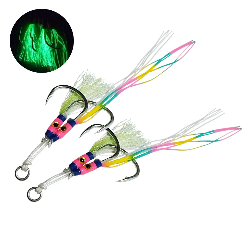 2Pairs/bag Glow Jig Lure Hooks - đánh giá và giá Jigger Double Sided