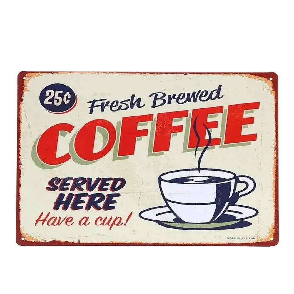 Plaque Metal Signs Drink Coffe - đánh giá và giá Home Bar Cafe