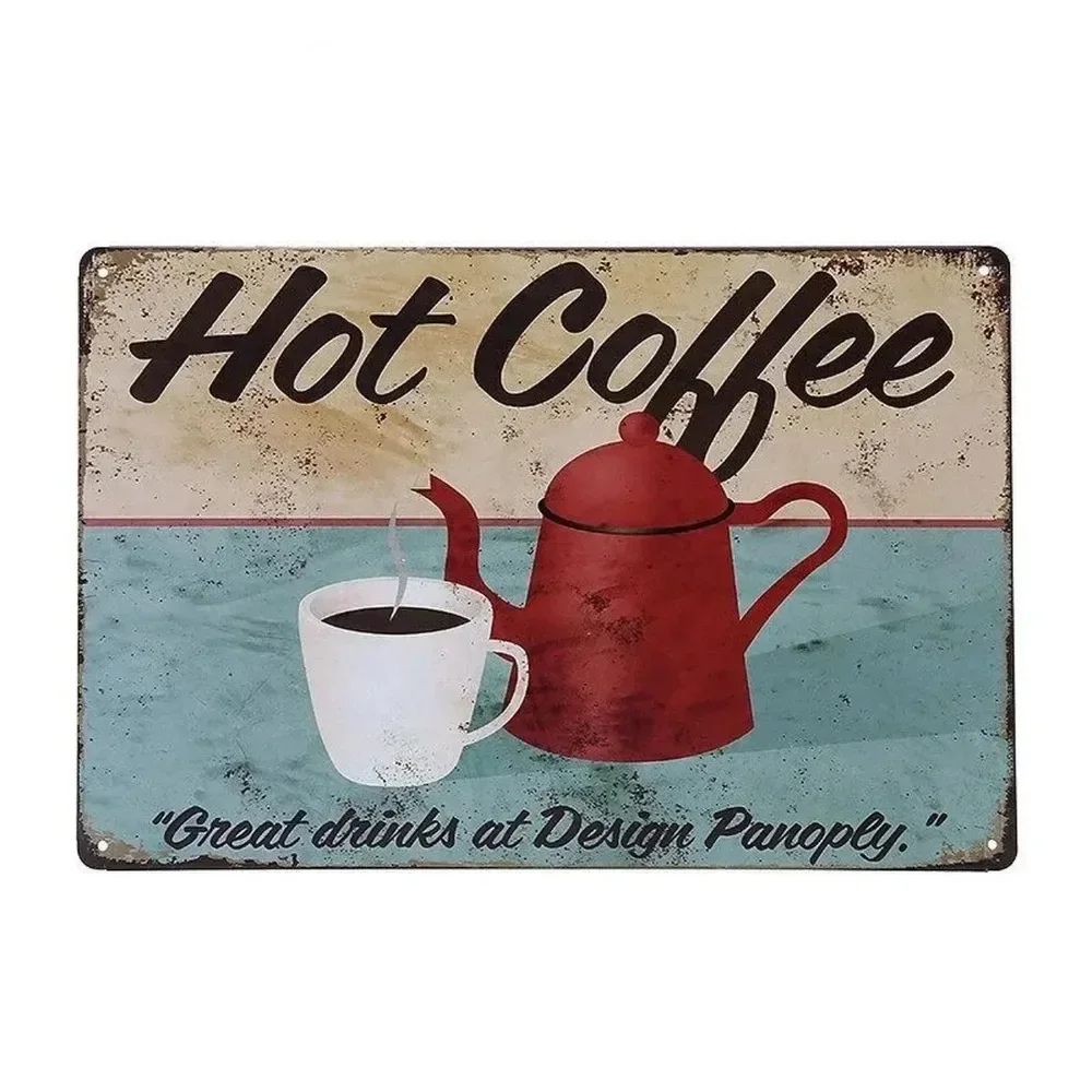 Plaque Metal Signs Drink Coffe - đánh giá và giá Home Bar Cafe