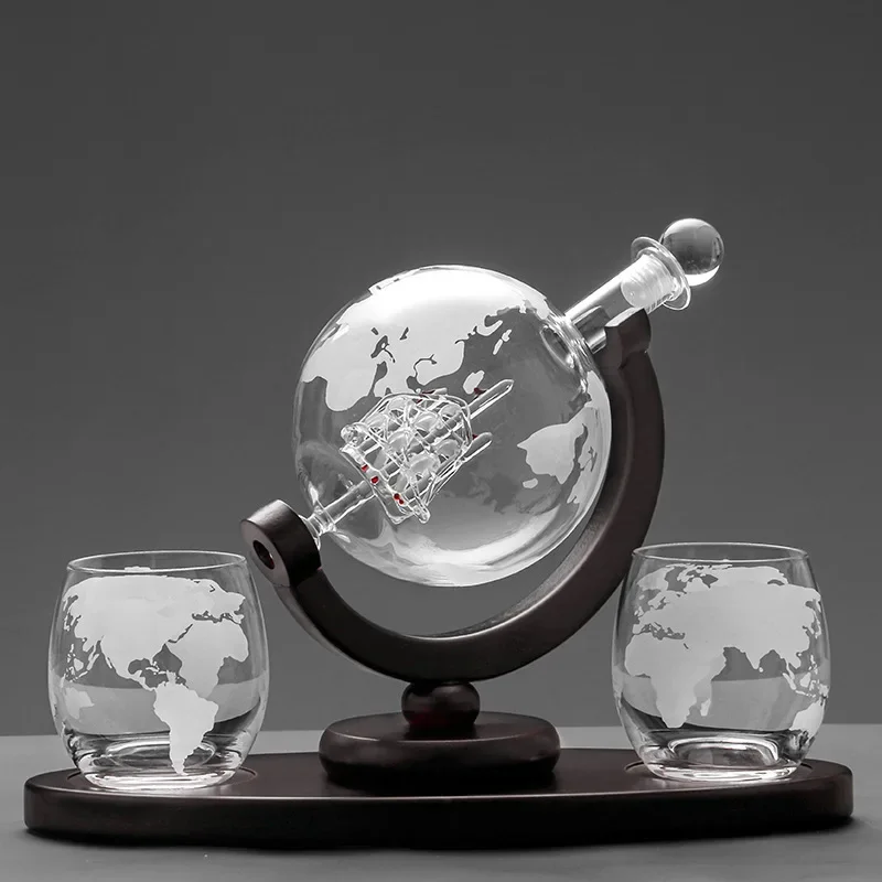 Whiskey Glass Set Crystal Glob - đánh giá và giá Decanter Globe Set