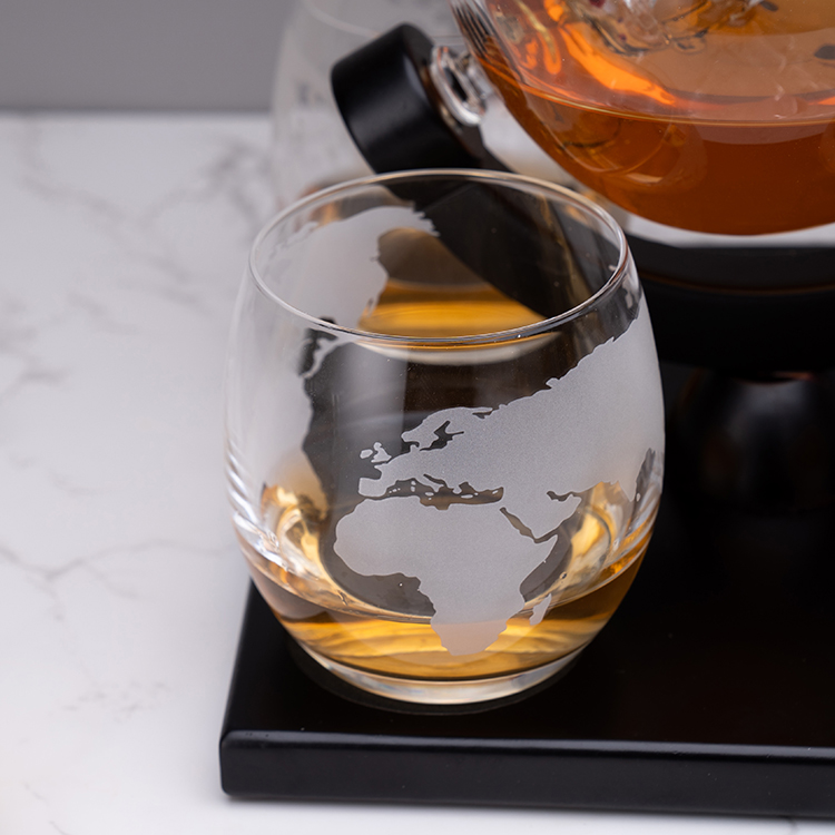 Factory Sale Custom 850ML High - đánh giá và giá Decanter Globe Set