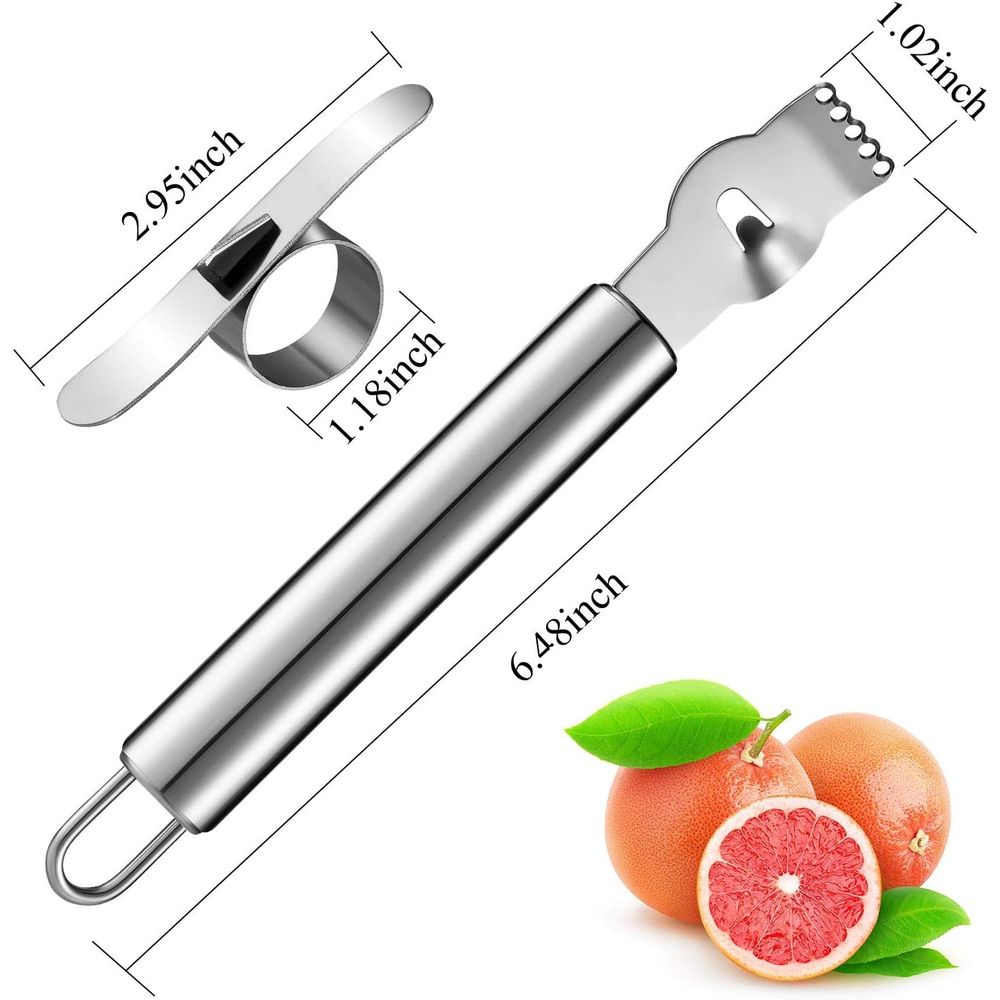4-Piece Stainless Steel Lemon  - đánh giá và giá Peeler Channel Knife