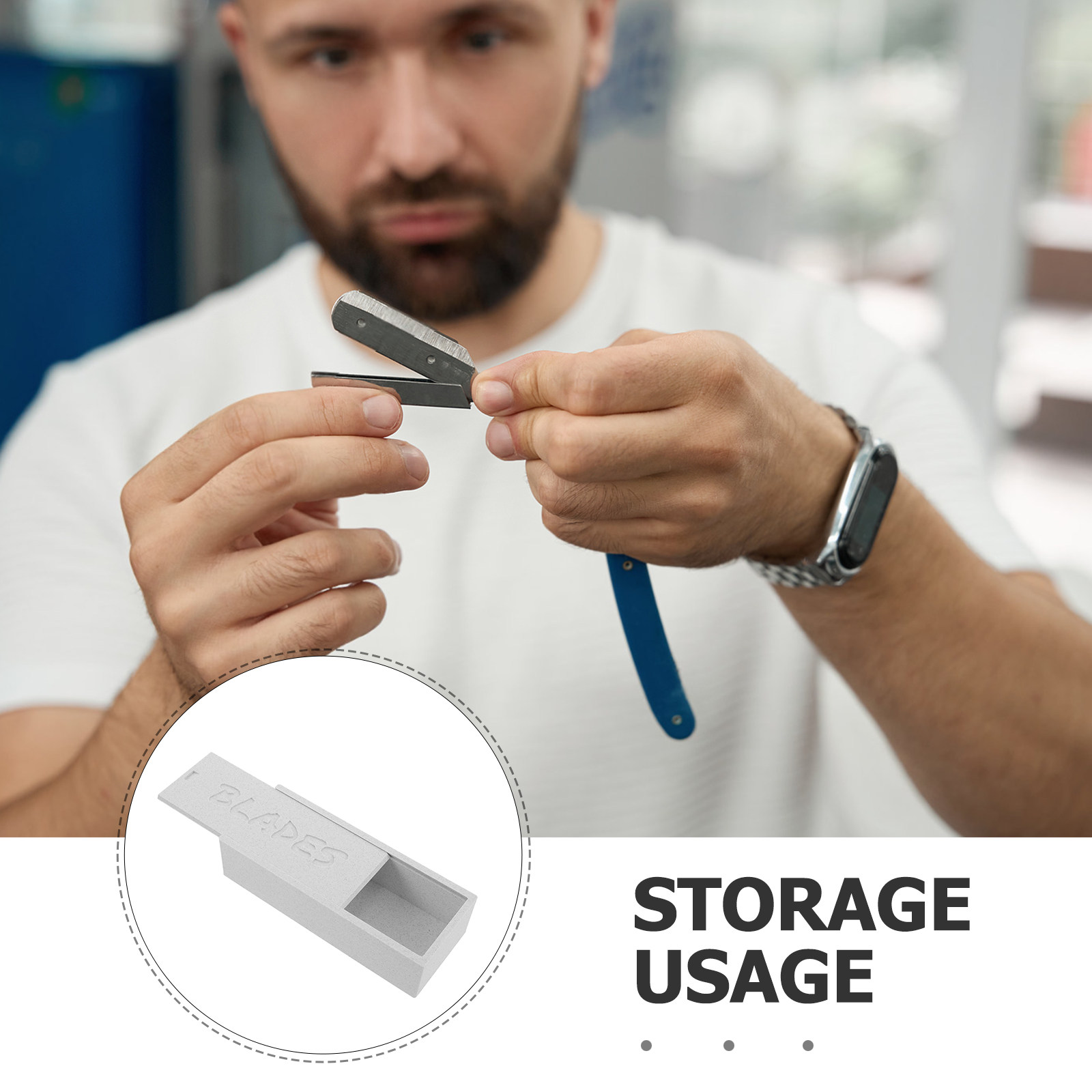 White Double Compartment Blade - đánh giá và giá Home Barber