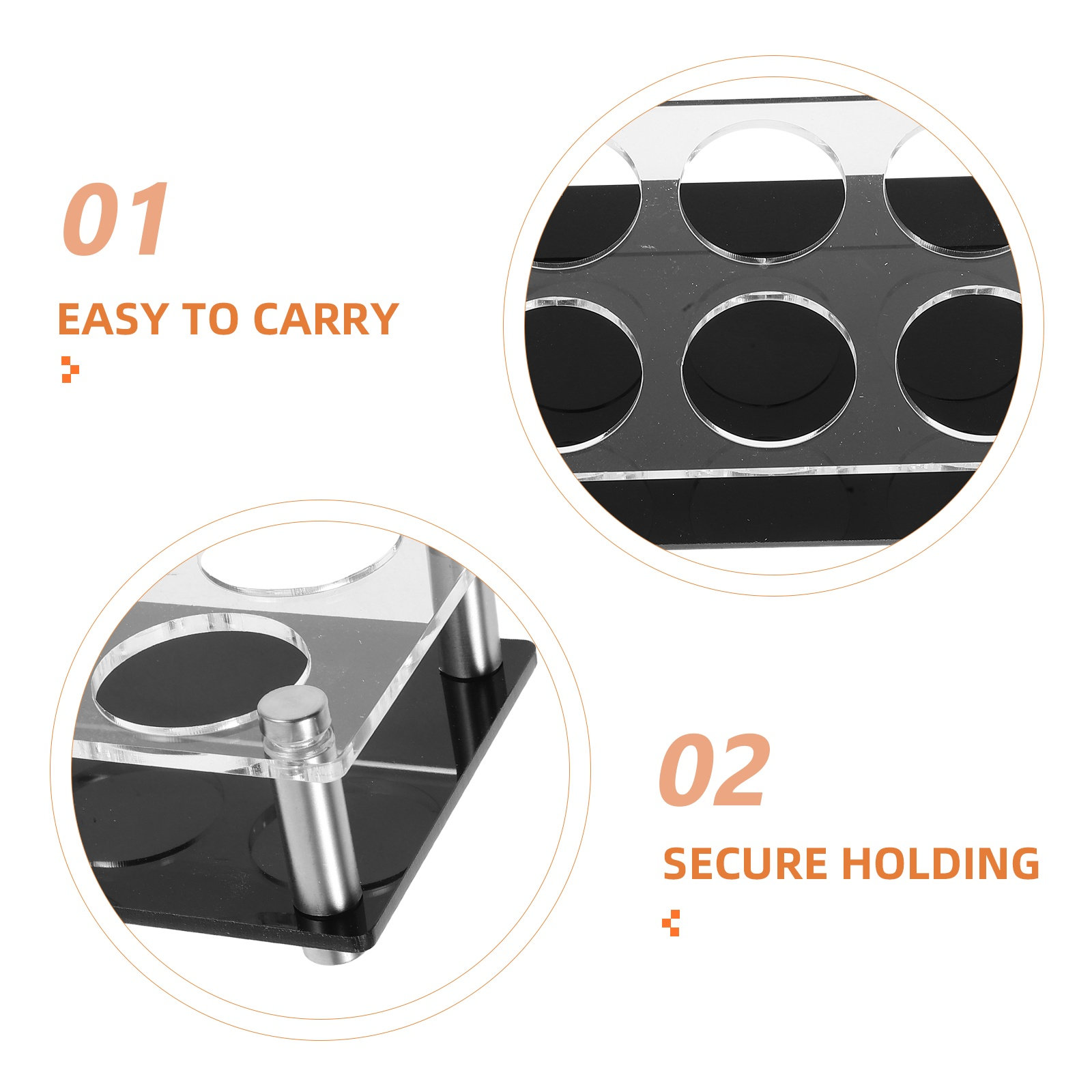 Shot Glass Holder 6 Holes Clea - đánh giá và giá Home Bar Stand