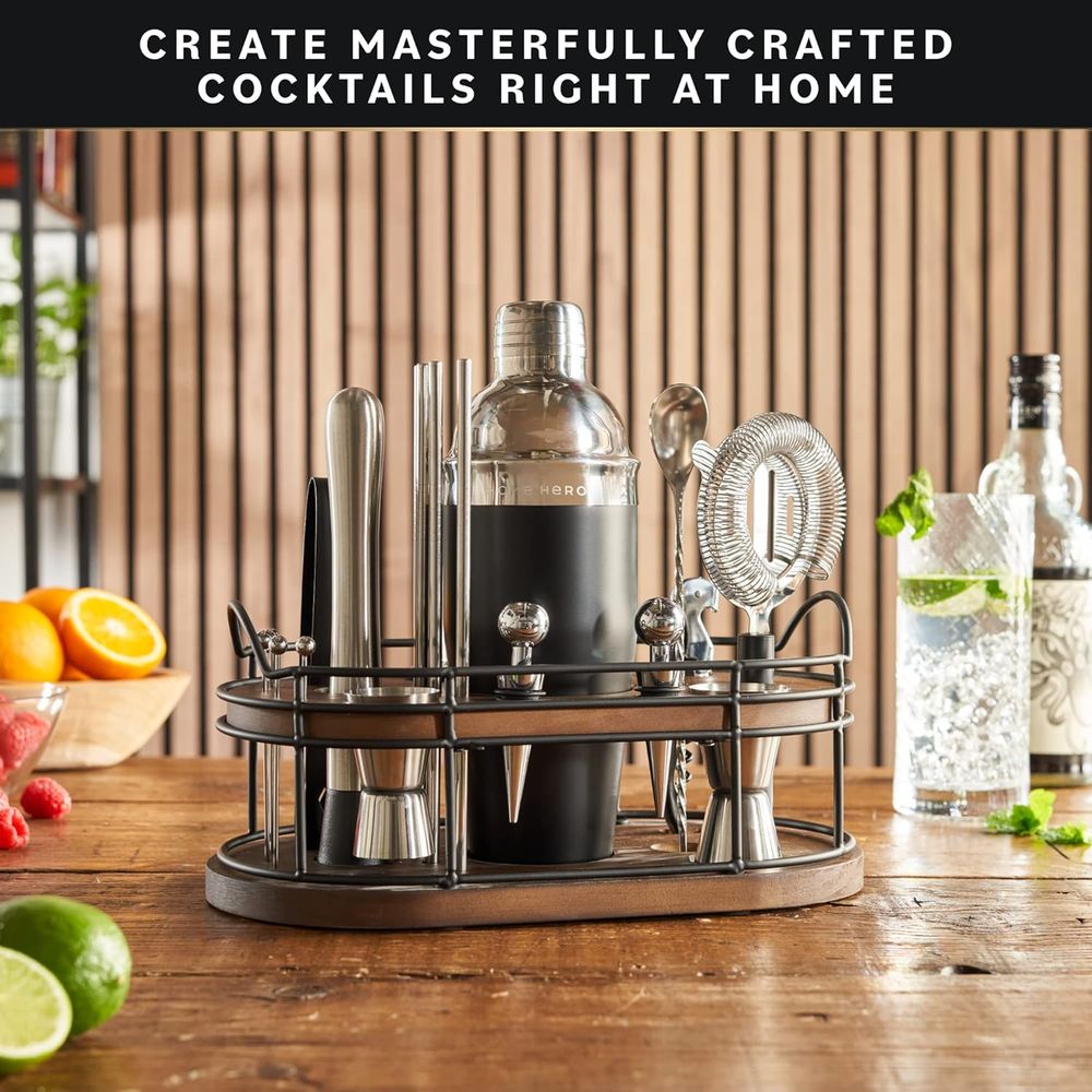 22-Piece Cocktail Shaker & Bar - đánh giá và giá Cocktail Recipe Book
