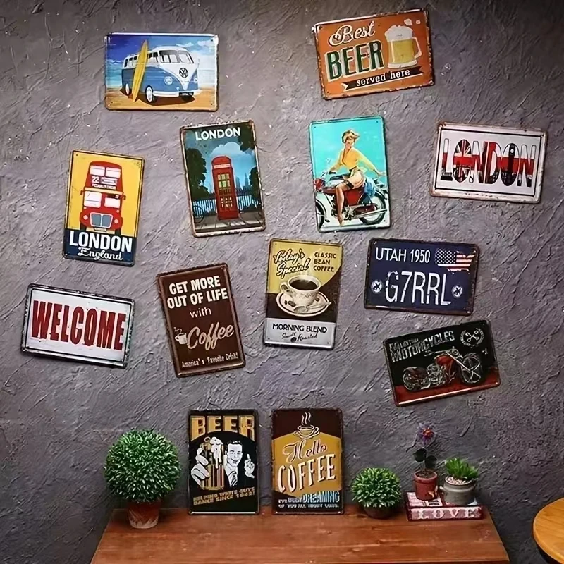 Vintage Iron Wall Sign Flat Me - đánh giá và giá Home Bar Word