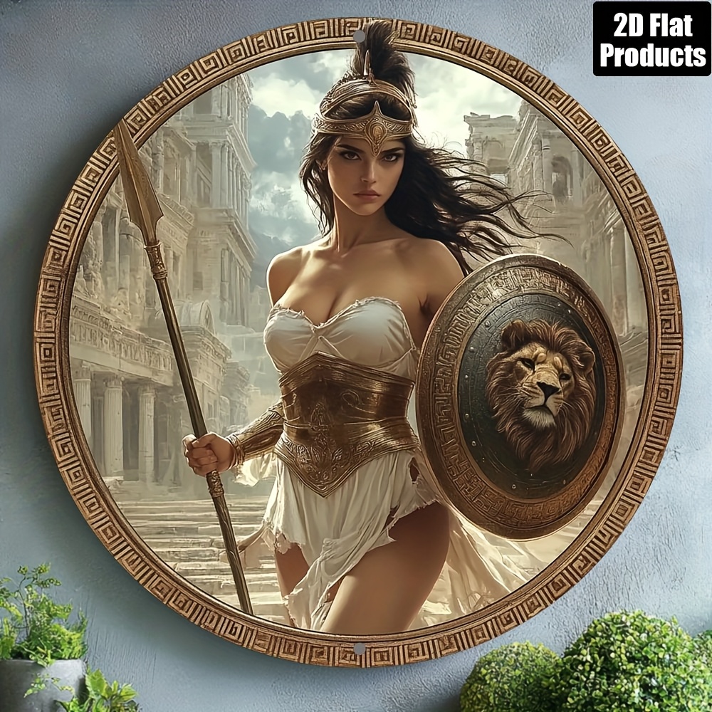 Vintage Greek Warrior Round Al - đánh giá và giá Home Bar Cafe