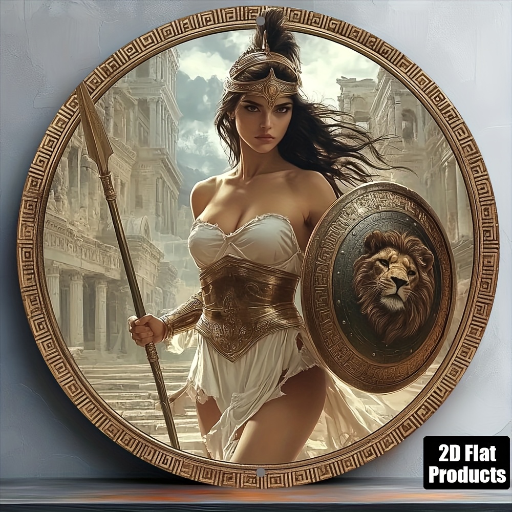 Vintage Greek Warrior Round Al - đánh giá và giá Home Bar Cafe