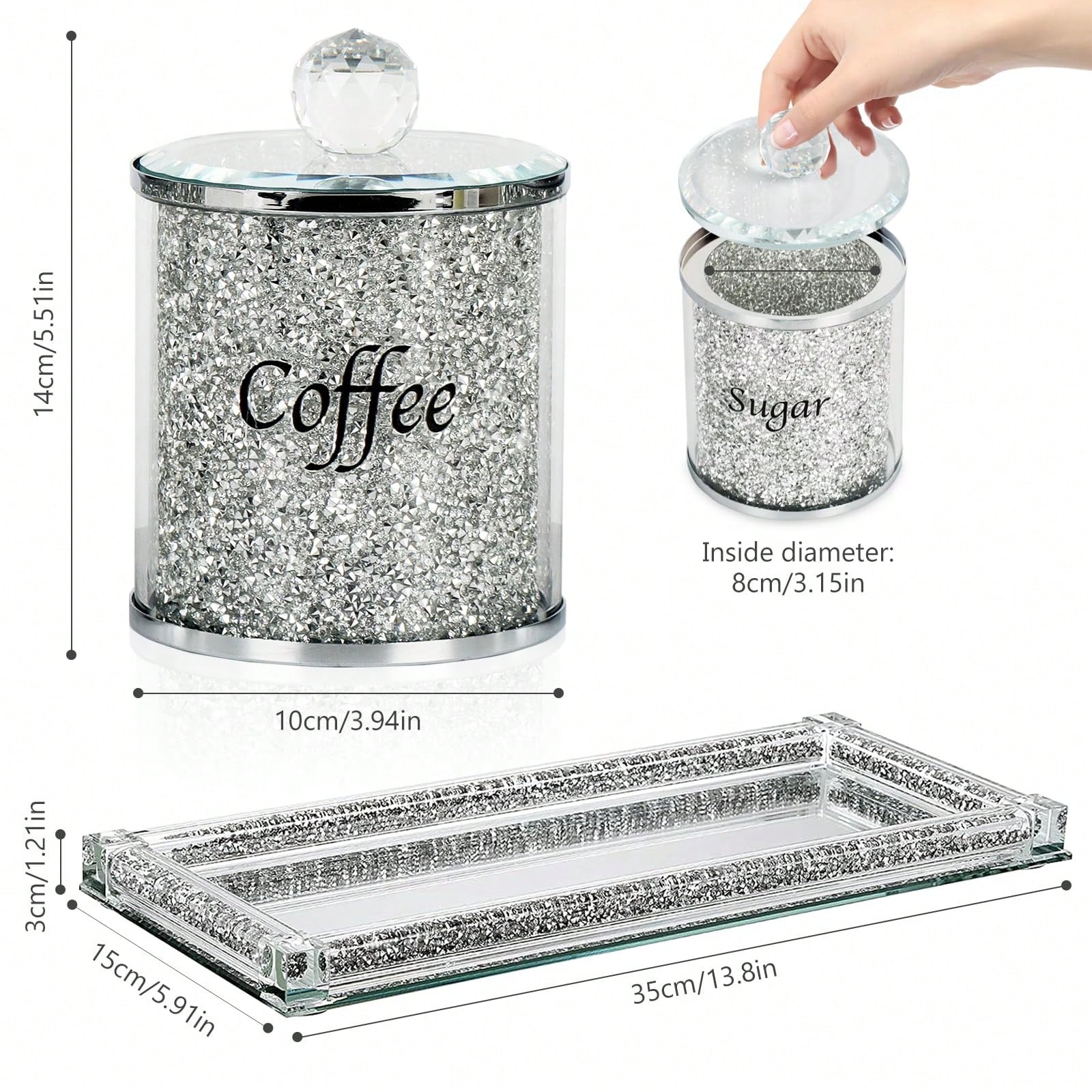 Coffee Sugar Tea Canister Set  - đánh giá và giá Home Bar Set