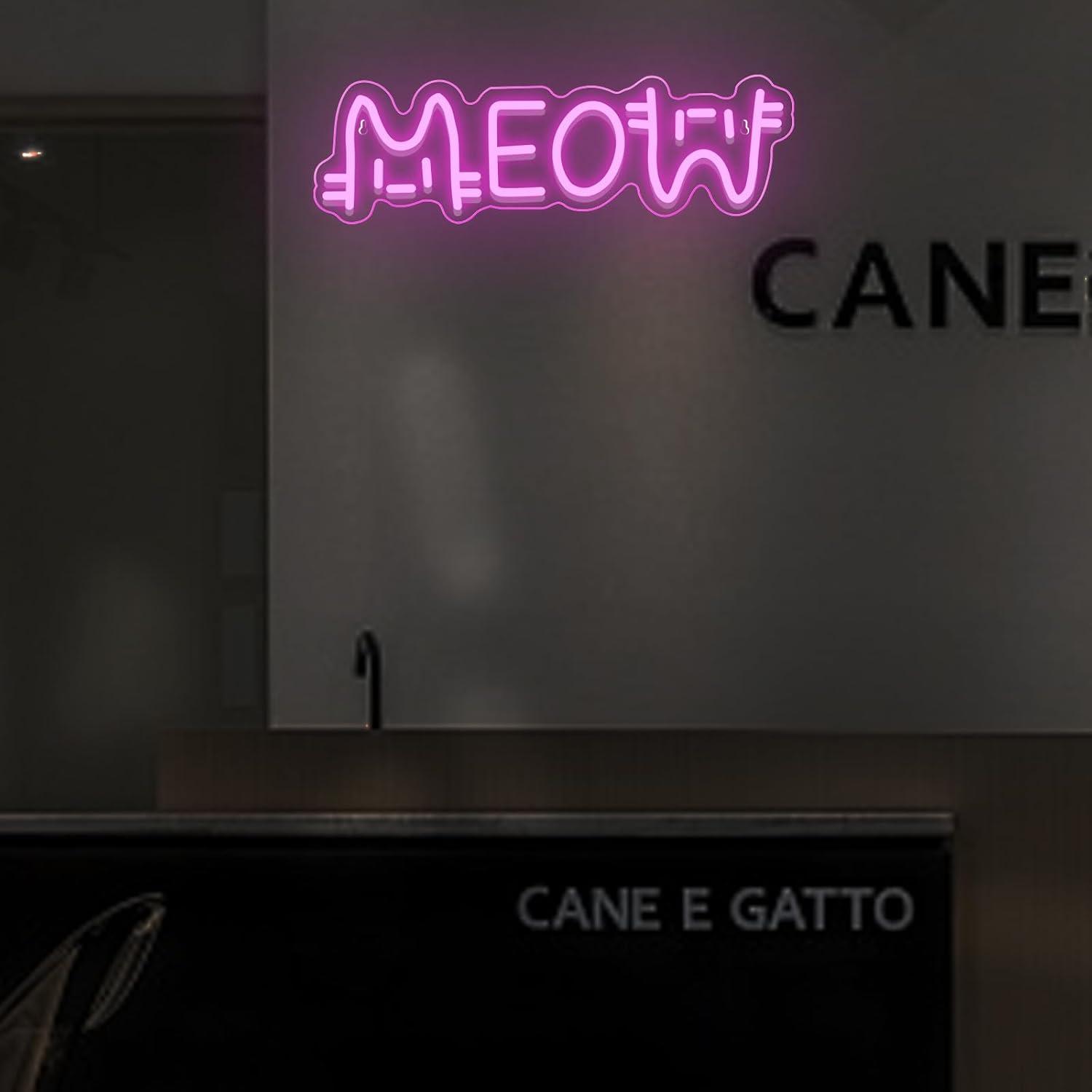 Meow Neon Sign Cat USB Powered - đánh giá và giá Home Bar Cafe