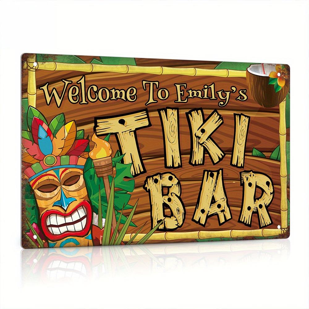 Custom  Decor Tiki Bar Sign, P - đánh giá và giá Home Bar Cafe