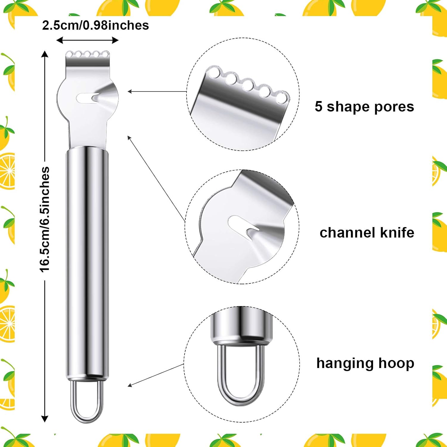 2 Pieces Stainless Steel Lemon - đánh giá và giá Peeler Channel Knife