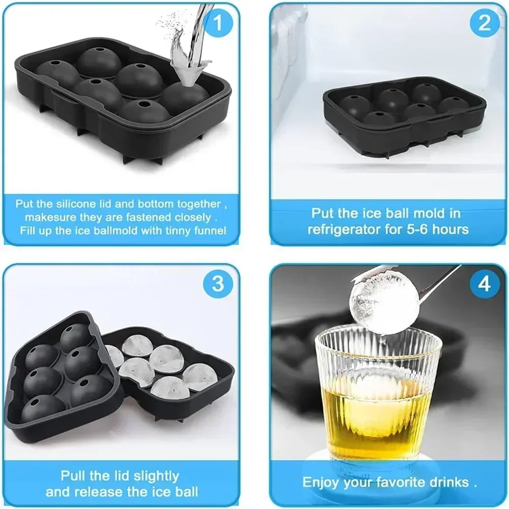 6 Cavity Ice Ball Mold Food Gr - đánh giá và giá Ice Mold Sphere