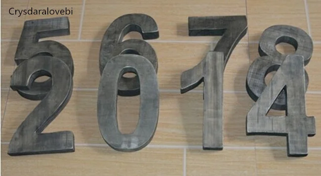 1-9 Number Retro Wood Personal - đánh giá và giá Home Bar Word
