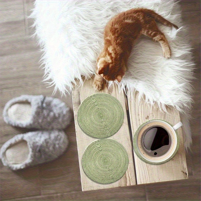 6pcs 4in Round Retro Green Gro - đánh giá và giá Home Bar Setup
